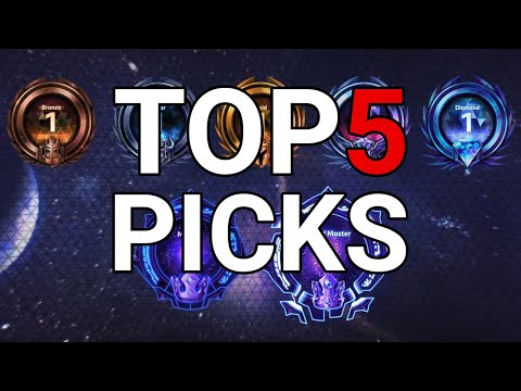 My TOP 5 PICKS to RANK UP in Heroes of the Storm - EASY WINS in lower leagues!