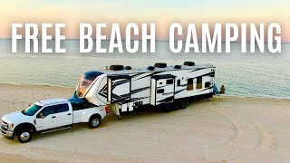 FREE BEACH CAMPING MAGNOLIA BEACH TEXAS! BOONDOCKING 101 WITHOUT SOLAR