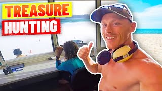 Looking for gold on Bondi Beach! (METAL DETECTING & BEING FILMED BY BONDI RESCUE)