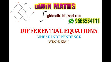 DE-Linear Independence and Wronskian Definitions with Examples