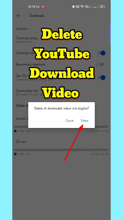 How To Delete All Your YouTube Downloaded Videos |#shorts