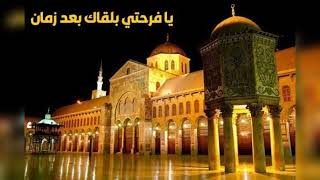 Video thumbnail of "يا فرحتي بلقاك بعد زمان ابتهالات رمضان بصوت توفيق المنجد ورابطة المنشدين من المسجد الأموي بدمشق"