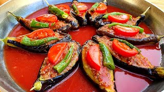 MUST TRY EGGPLANT RECIPE  | TURKISH STUFFED EGGPLANT - KARNIYARIK