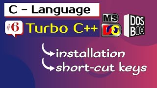 Turbo C++ IDE Installation |C editor tutorial | Shortcut keys