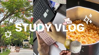STUDY VLOG📚💻 | living alone diaries🎀 | Exam day 🤯