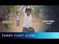 Say no to gunda gardi with jeetu bhaiya  funny fight scene  panchayat  amazon prime