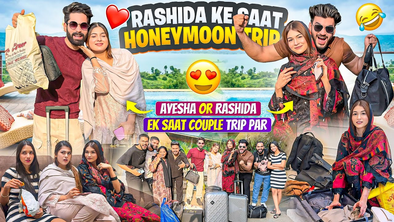 Rashida Ke Saat Honeymoon Trip 😂| Ayesha Or Rashida Ek Saat Couple Trip  | Fokats | Abresh & Zeeshan