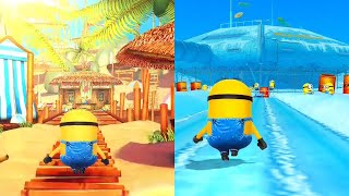 Despicable Me: Minion Rush - Minion Beach vs The Arctic Base