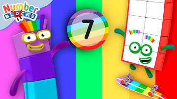 Rainbow Senens Club! 🌈 | Maths for Kids | Learn to count - 123 | Numberblock