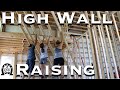 Raising the 16 ft High Wall in the Barndominium.