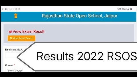 results link Open board result 2022 । rsos Jaipur 2022 March may results link ।