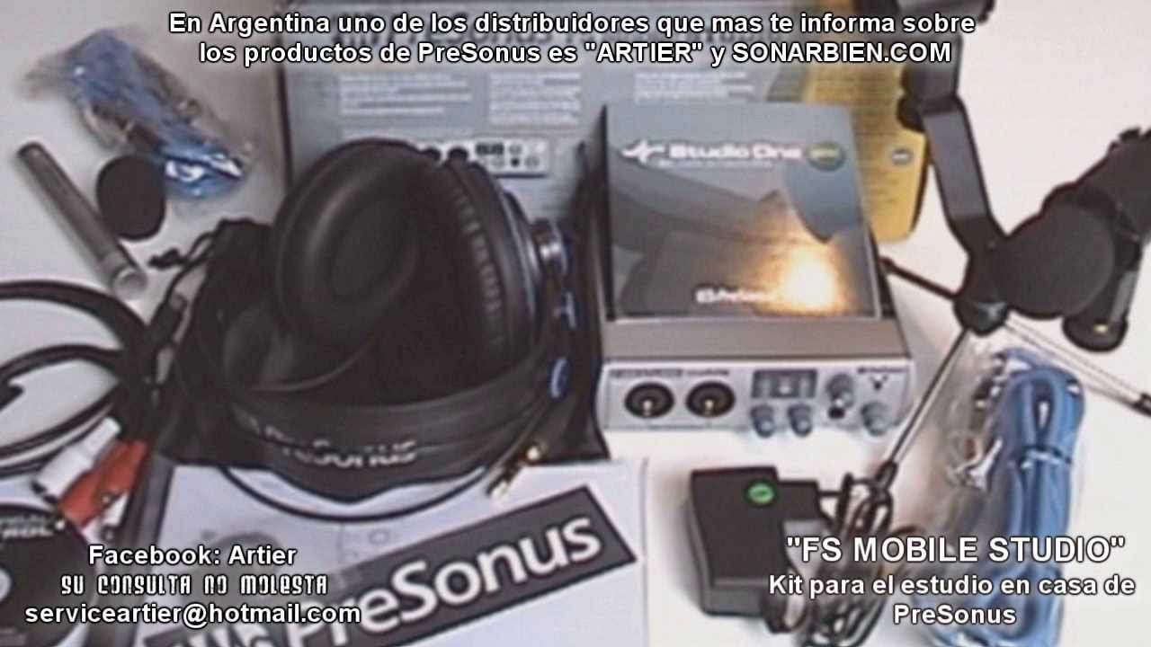 FS MOBILE STUDIO kit home presonus con interface de audio firestudio firewire