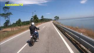 Passeio na N 327 Ovar-Torreira-São Jacinto ao lado da Ria de Aveiro.