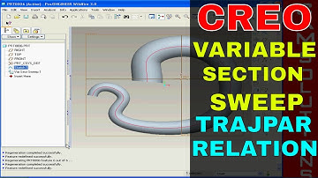 Variable Section Sweep Trajpar Creo paremetric Pro-E |creo trajpar relation