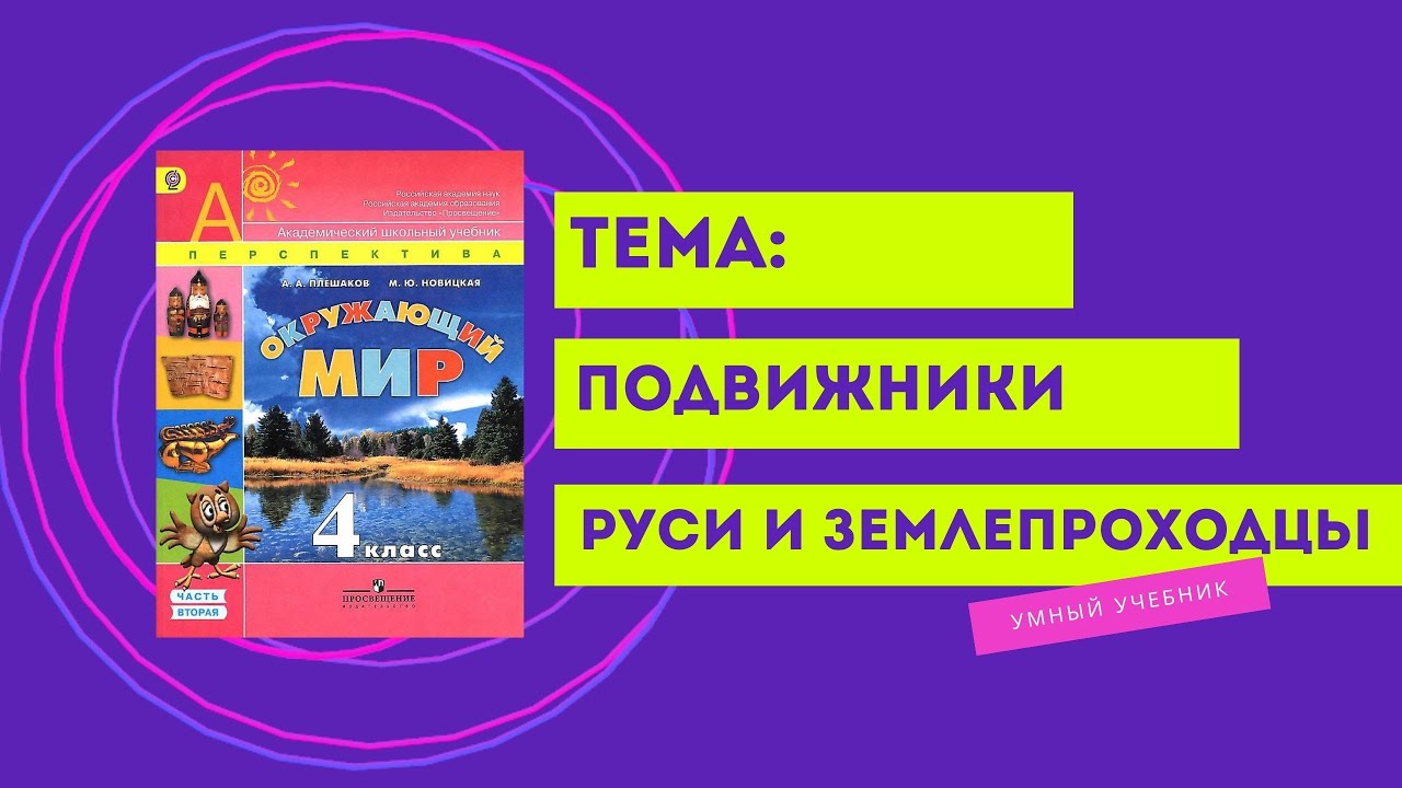 Окружающий мир 4 класс. ТЕМА "ПОДВИЖНИКИ РУСИ И ЗЕМЛЕПРОХОДЦЫ" с.36-39 ...