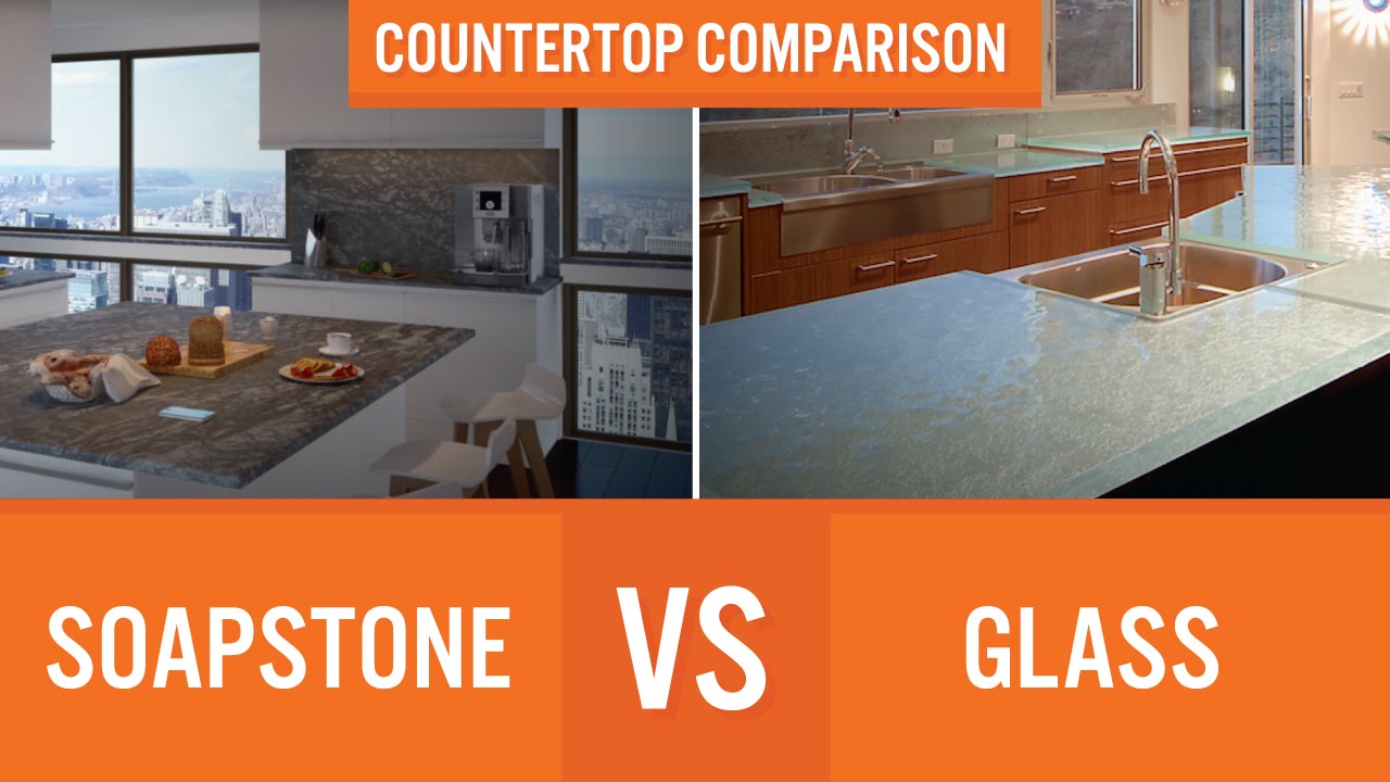 Soapstone Vs Glass Countertop Comparison Youtube