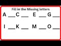 Fill in the missing lettersenglish worksheet for nursery