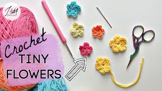 How to Crochet a Simple & Easy Flower For Beginners | Cute Small Crochet Flowers #crochetflower #diy