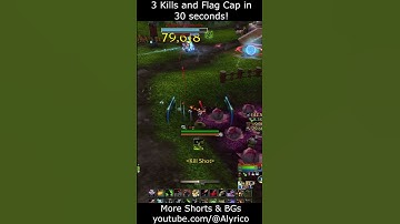 3 Kills & Flag Cap in 30s! #wow #dragonflight #pvp #hunter