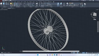 AutoCAD 3D, How to drawing bicycle wheel, wheel