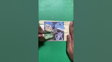 fear joy disgust sadness and anger diy stick puzzle from inside out #art #insideout2 #insideout