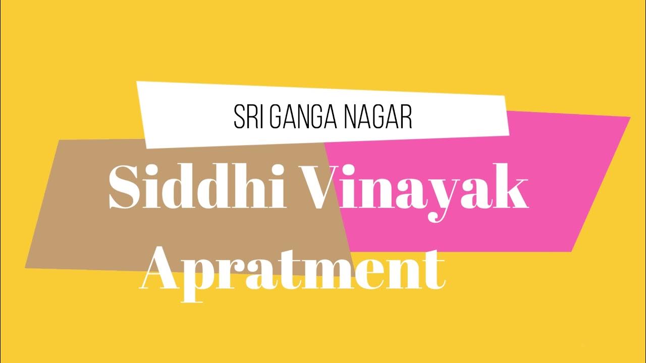 Siddhi Vinayak Apartment,Anand Vihar, Sri Ganganagar 9024530798 YouTube