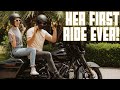 THIS WAS HER FIRST TIME ON A MOTORCYCLE EVER | MADI BINGHAM'S FIRST HARLEY DAVIDSON MOTORCYCLE RIDE