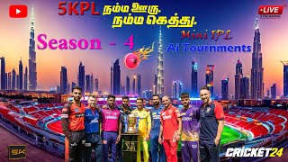 【🔴LIVE】Season - 4 | 5KPL Mega Ai Tournments | Round - 15 | #cricket24 #cricket