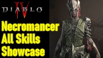 Diablo 4 necromancer skill tree, all skills showcase