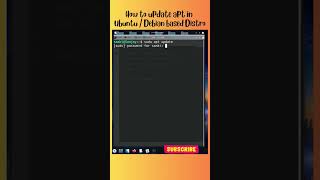 How to update apt in Ubuntu or Debian based distro command line