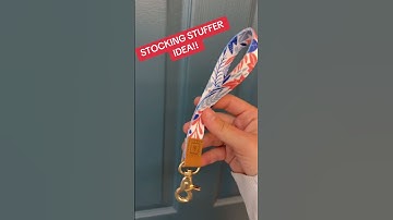 STOCKING STUFFER ALERT! #keychain #wristletkeychain #gold #prints #fyp
