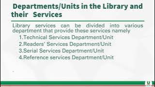 LIS 102 PowerPoint Presentation on Topic 6: Patterns of Library Services in the Society