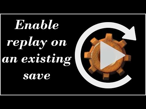 How to enable replay in an existing save (Factorio 0.16.51 Tutorial)
