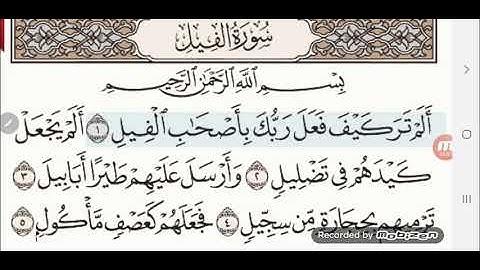 سورة الفيل مكرر بصوت المنشاوي مع الأطفال مكرر Surah Al-Fil