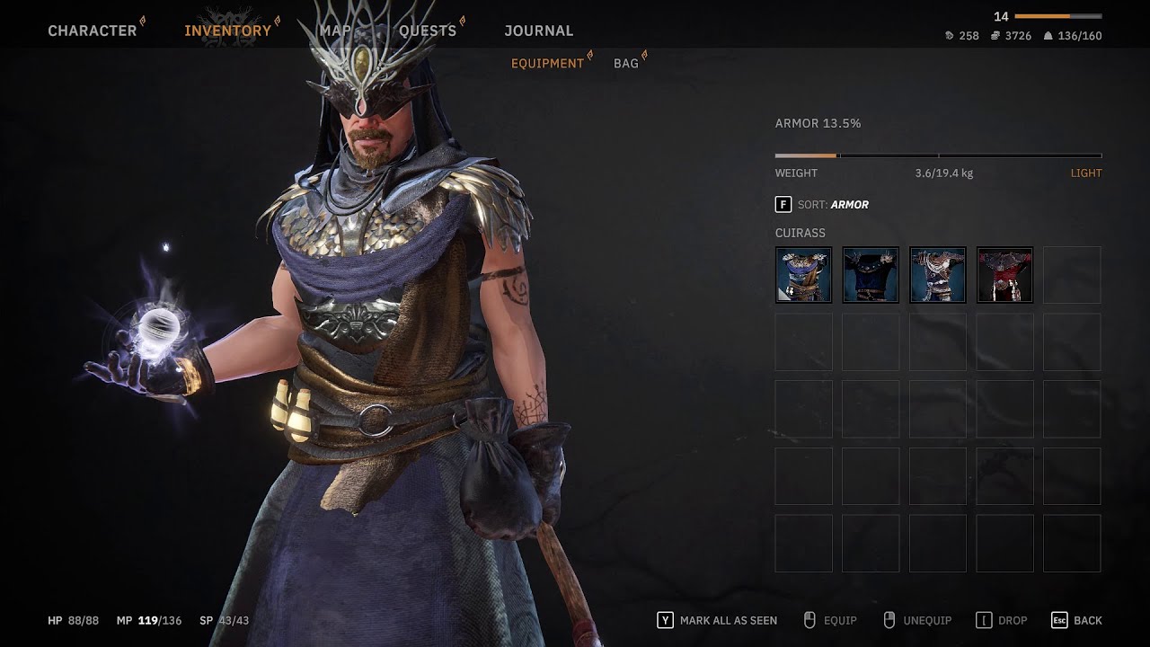 Tainted Grail The Fall of Avalon - Mage Outfit - Robes of the WANING MOON Set - Location