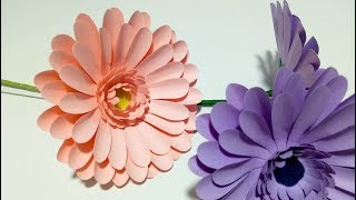 Como hacer flores de papel (Gerberas) Super faciles y rapidas | DIY Manualidades #76