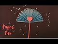 How to make paper fan for decorations  paper crafts  paper fan for decorations  paper fan craft