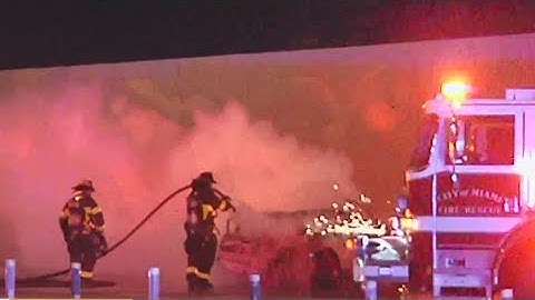 Officials investigating fiery hit-and-run crash in Miami-Dade, BMW driver accused of fleeing on foot