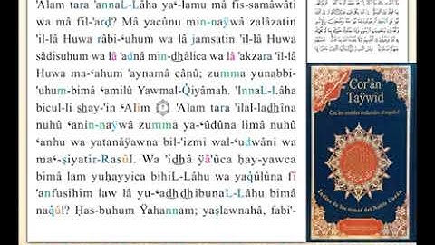 ختمة من مصحف التجويد باللغة الاسبانية الصفحة رقم 543