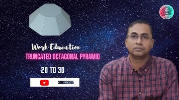 truncated octagonal  pyramid out of paper I octagonal pyramid I 3d geometric shapes I saroj subudhi