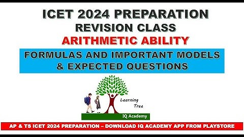 AP ICET 2024 ARITHMETIC ABILITY REVISION
