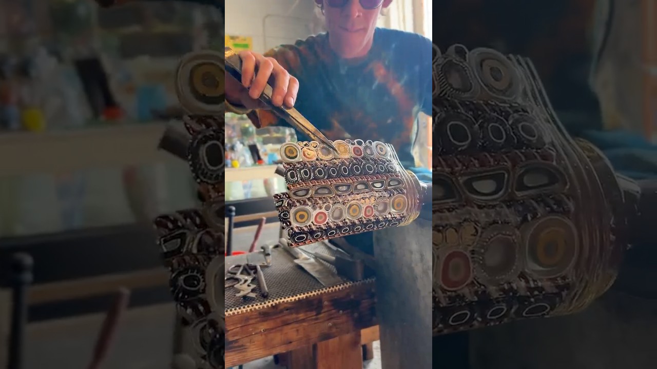 🔥Glassblowing a GIANT Murrine Vase!!!