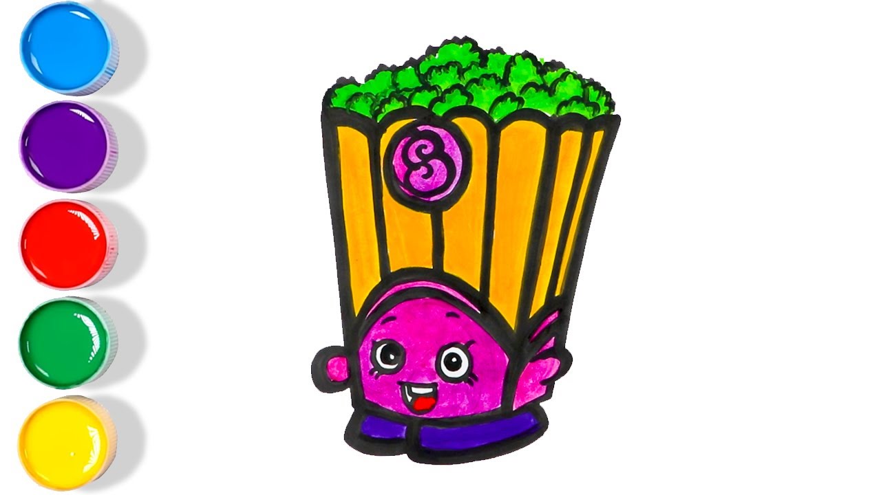 How to Draw Shopkins, coloring drawing - YouTube