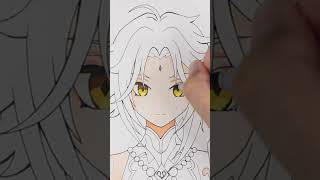 How to draw Xiao | Genshin Impact | 魈 | eyes | #shorts