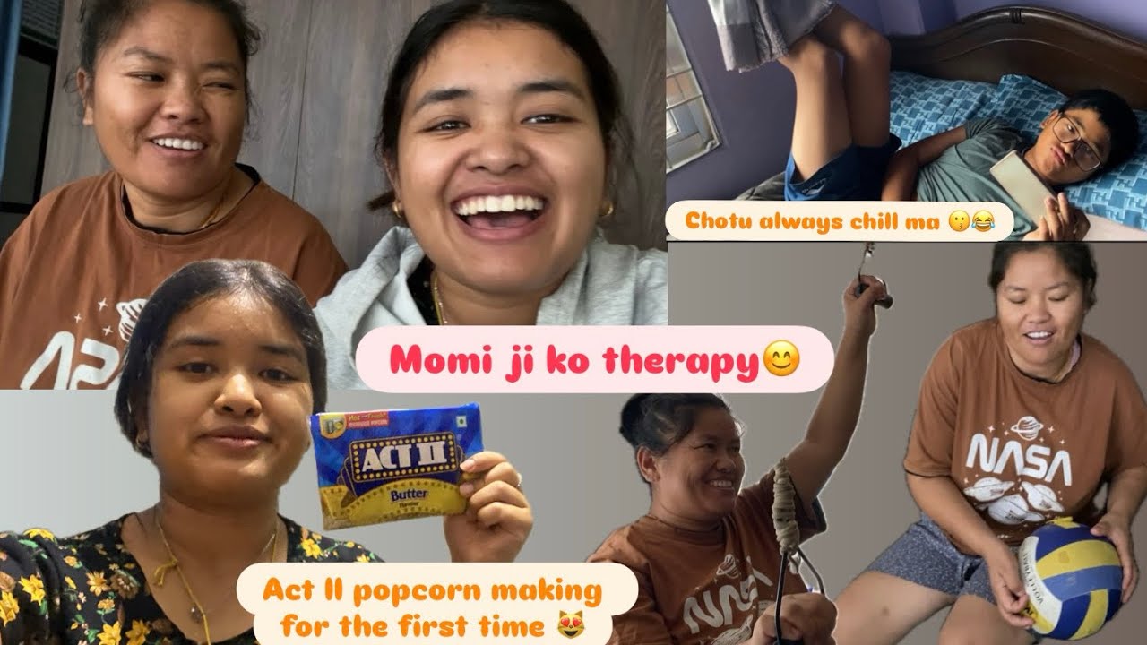 Popcorn trying for the first time🙂||Momi ji ko progress 🥹🫶🏻||Aapana’sSaying||