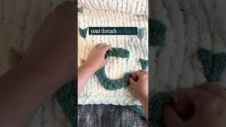 How to Add the Letter C to a Chunky Knit Blanket | Easy Alphabet Tutorial (No Needles)
