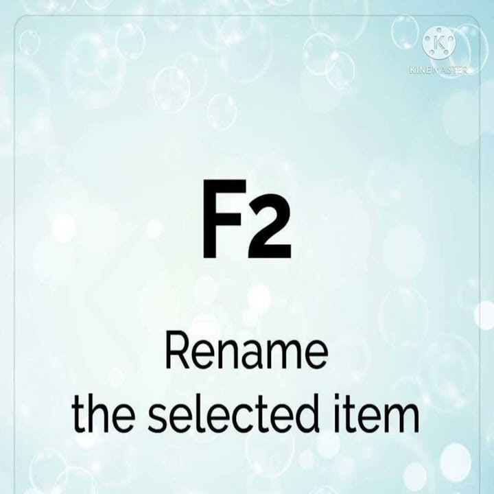 shortcut-key-to-rename-the-selected-item-by-learn-computer-skills-youtube