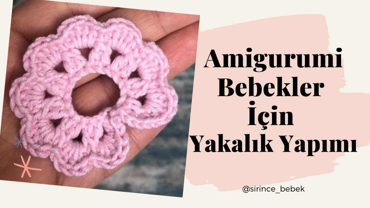 Amigurum bebeklere örgü yakalık yapımı