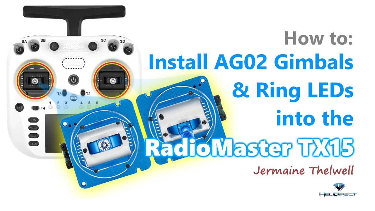 Как установить подвесы AG02 и кольцевые светодиоды в RadioMaster TX15 от Джермейна Телвелла