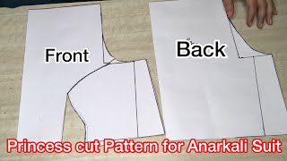 How To Draft Princess Cut Pattern For Anarkali Suit Princess Umbrella Cut Suit Rajveerpunni